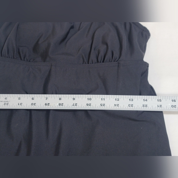 Lands' End Womens Tummy Control UPF 50 Square Neckline Swim Dress Size 10L - Picture 5 of 11